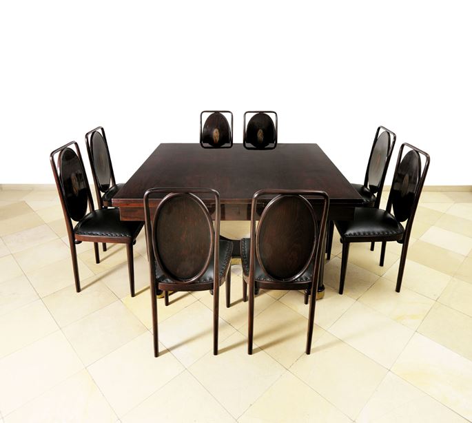 Josef  Hoffmann - Dining Room Table and Eight Chairs | MasterArt