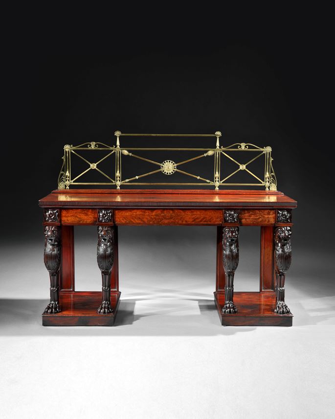 An Exceptional Regency Period Mahogany Serving Table with Leopard Monopodia Legs | MasterArt