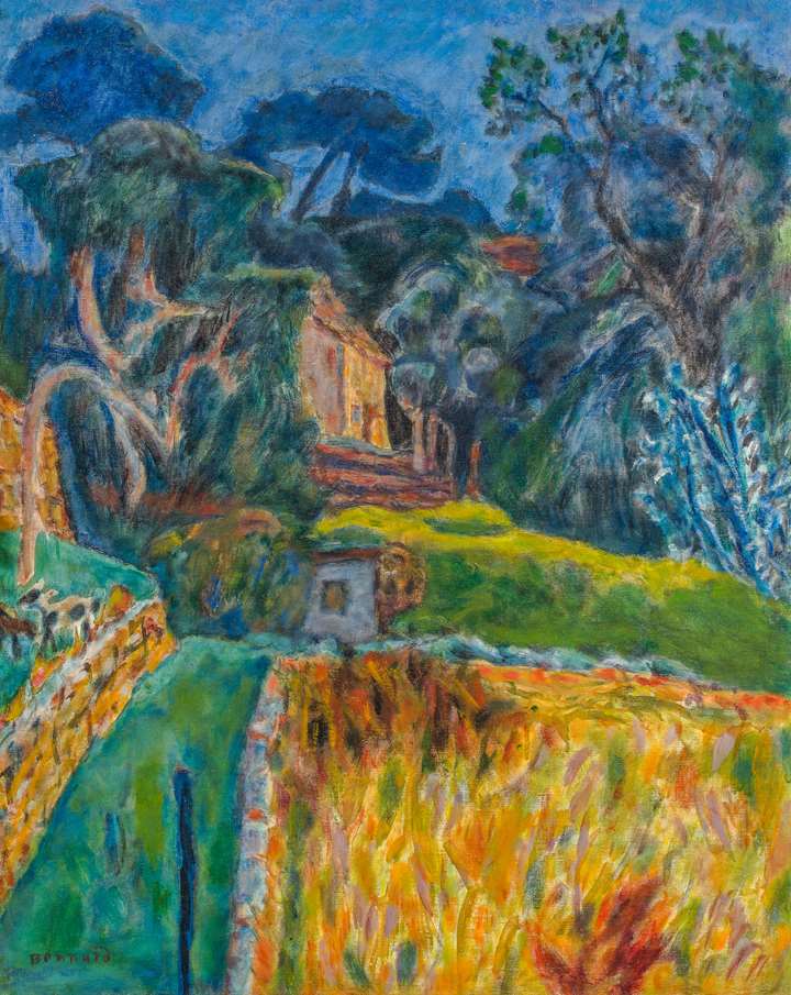 Paysage méridional, l'enclos aux chèvres