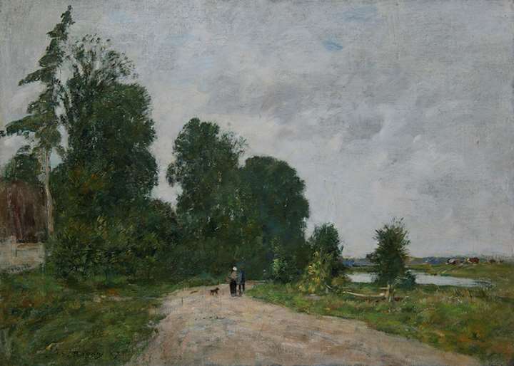 Chemin animé, bord de rivière