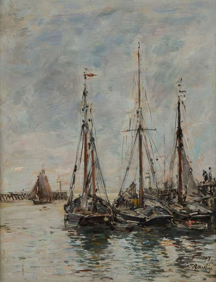 Trouville. Les jetées. Marée haute