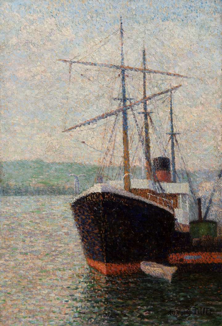 Trois-mâts à quai