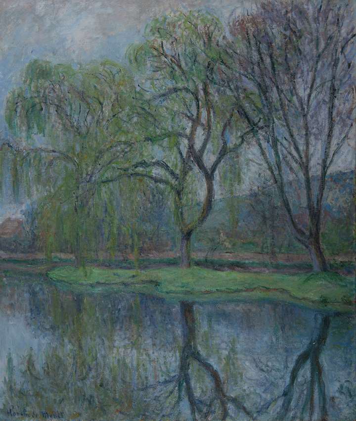 Les grands arbres à l'étang (Giverny)