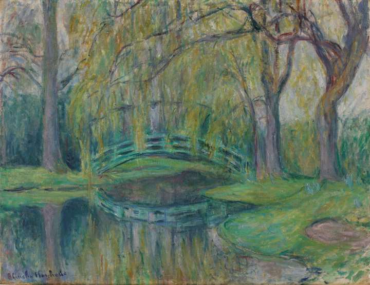 Le pont japonais du bassin des Nymphéas