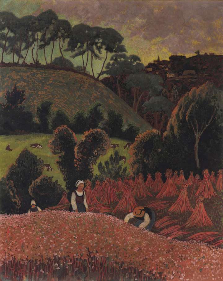 La Moisson du sarrasin, vue sur Chateauneuf-du-Faou