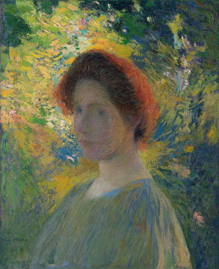 Jeune fille sous les ombrages