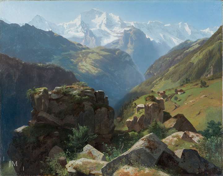 The Jungfrau Massif and Lauterbrunnen Valley, Bernese Oberland, Switzerland