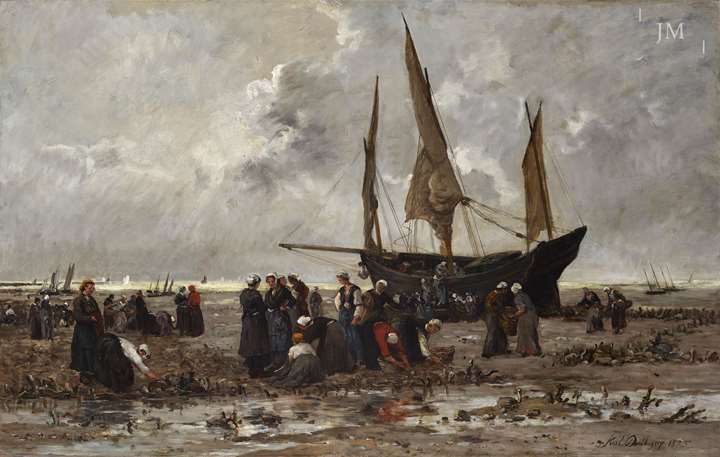 Loading a ‘lougre’ at low tide