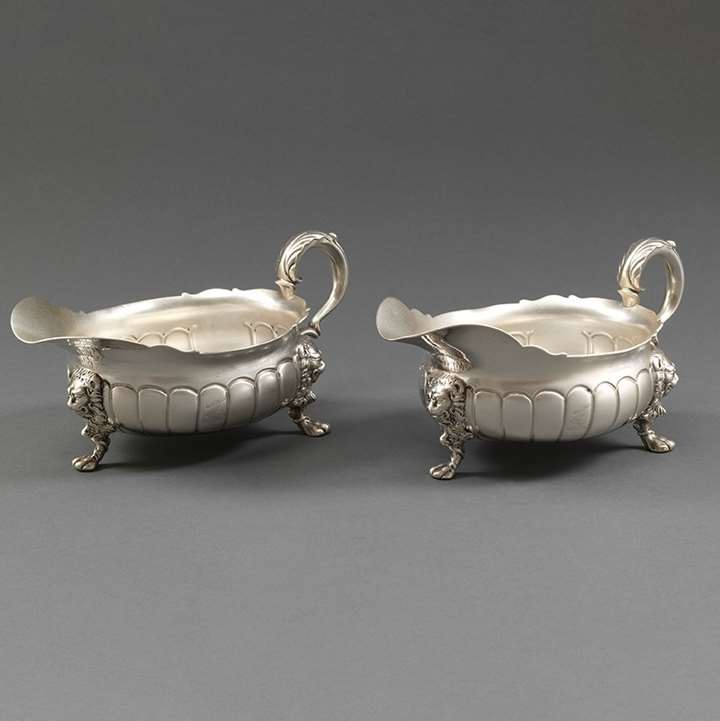A Pair of George II Sauceboats