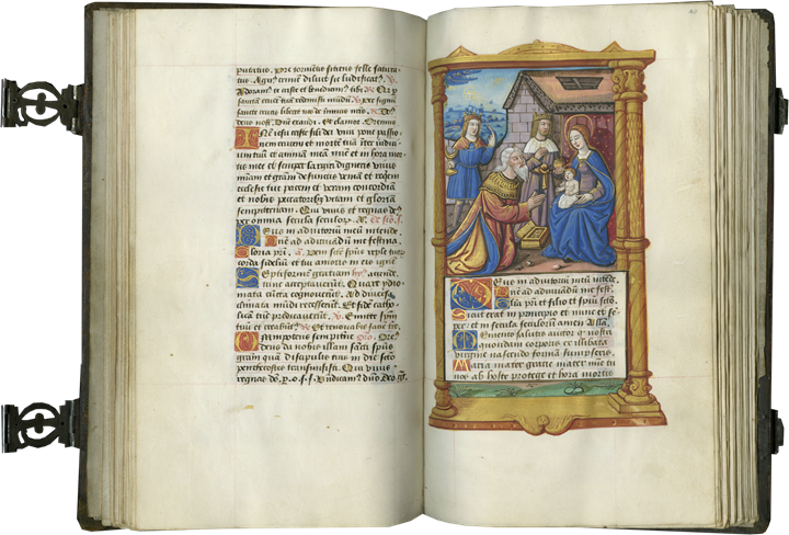A REMARKABLE EXAMPLE OF A PERFECTLY PRESERVED PARISIAN RENAISSANCE BOOK WITH BINDING, CLASPS, AND PICTURES ALL INTACT