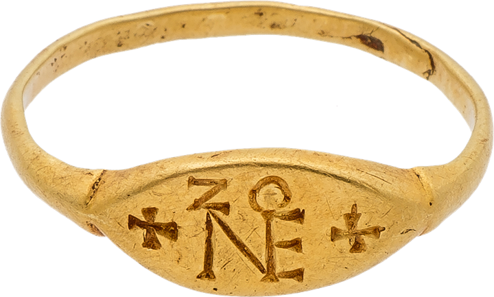 Gold Ring with the Monogram of Zeno
