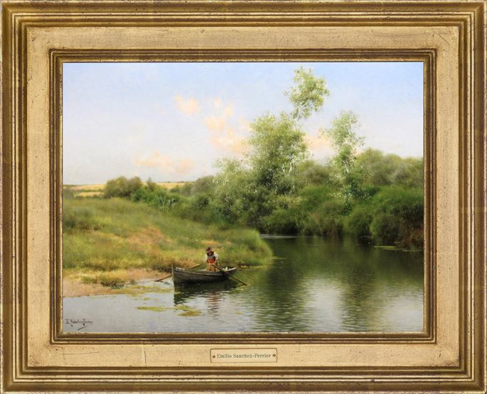Emilio Sánchez-Perrier - A Summer Day on the River | MasterArt