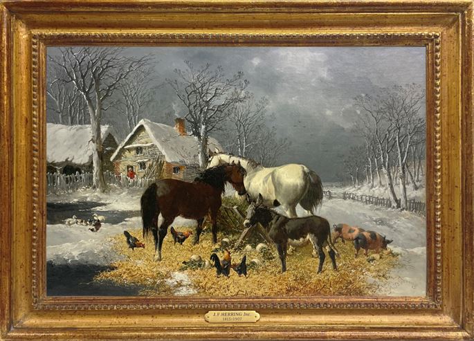 John Frederick Herring Jnr - A snow covered farmyard | MasterArt