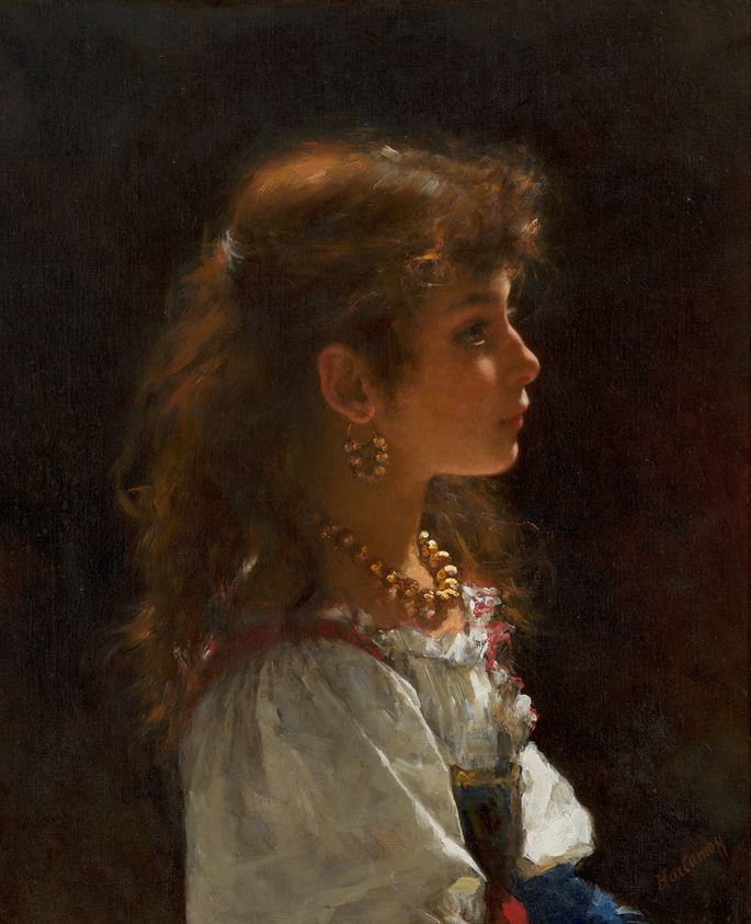 Alexei Alexeiewitsch Harlamoff - “Young Girl in Profile” | MasterArt