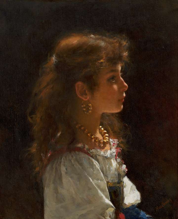 “Young Girl in Profile”