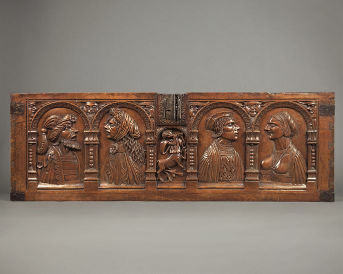 Marriage Chest Panel with Couple | MasterArt