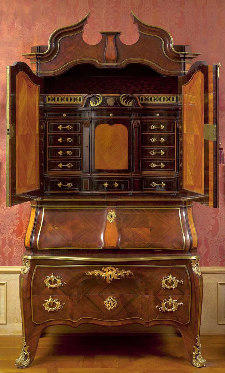 Michael Kimmel An Important Dresden Rococo Writing Cabinet Masterart
