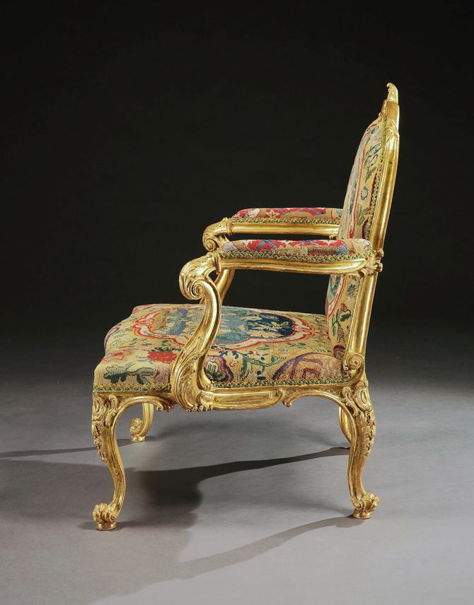 Mayhew &amp; Ince - A giltwood open armchair | MasterArt