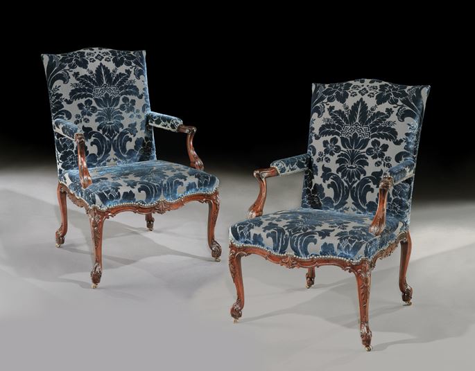 Wright &amp; Elwick - A pair of mahogany open armchairs | MasterArt