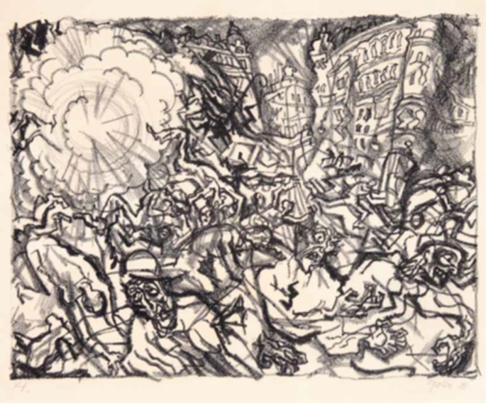 George Grosz - Attentat, 1915 | MasterArt
