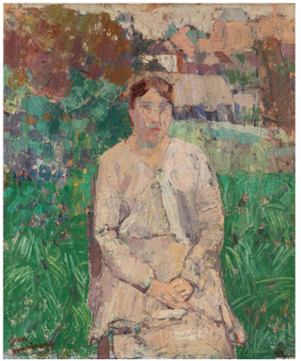 Een vrouw in het wit (Mevr. Brusselmans), 1914