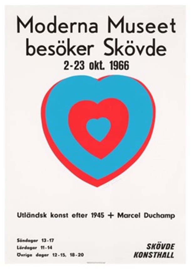 Marcel Duchamp - Fluttering Hearts on Moderna Museet Poster, 1966 | MasterArt