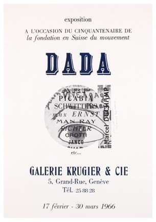 DADA poster from the Galerie Krugier & Cie, 1966