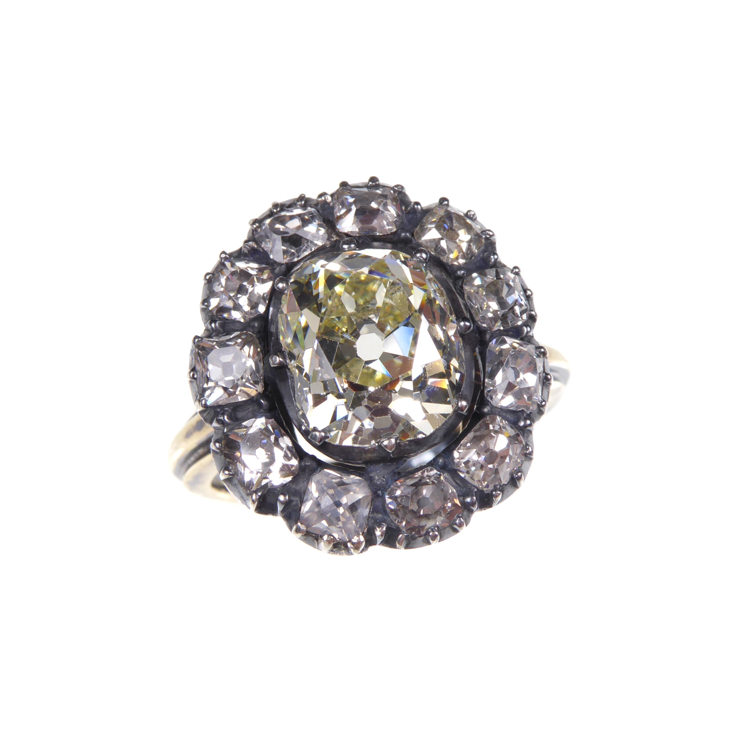 Chunky Diamond Cushion Halo Engagement Ring S3459 - Fana