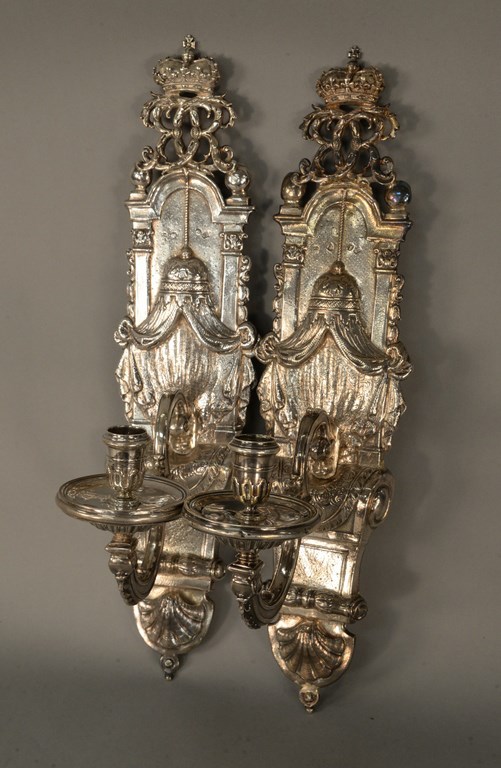 silver sconces