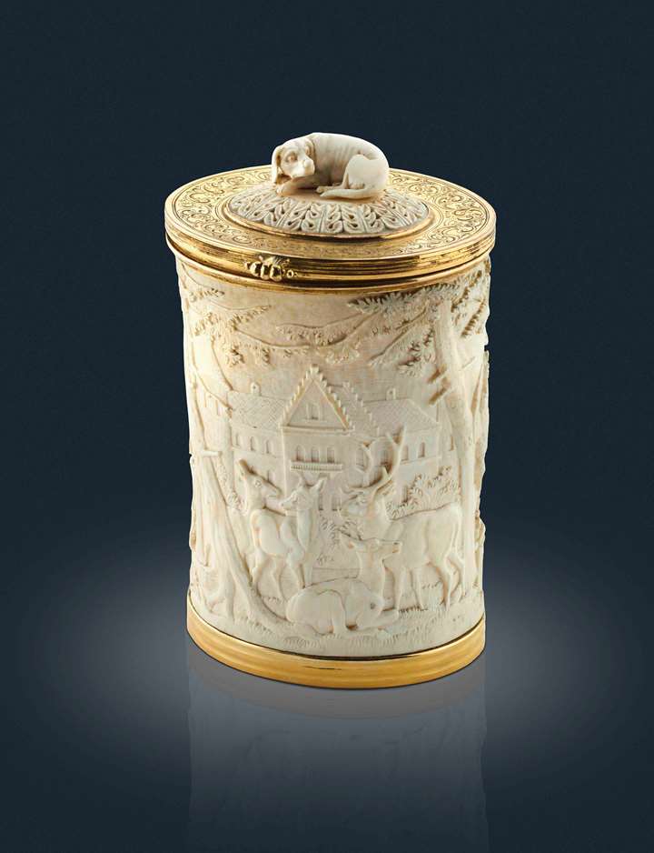 Ivory Cup with Hunting Scene