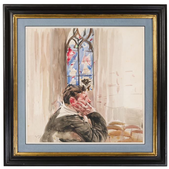 Giovanni BOLDINI - Portrait of a Man Seated in a Church | MasterArt