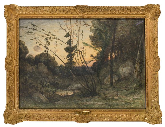 Henri Joseph HARPIGNIES - Wooded Landscape at Sunset | MasterArt