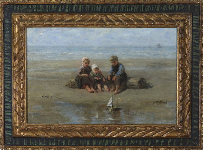 Jozef Israëls - Three Children by the Beach | MasterArt