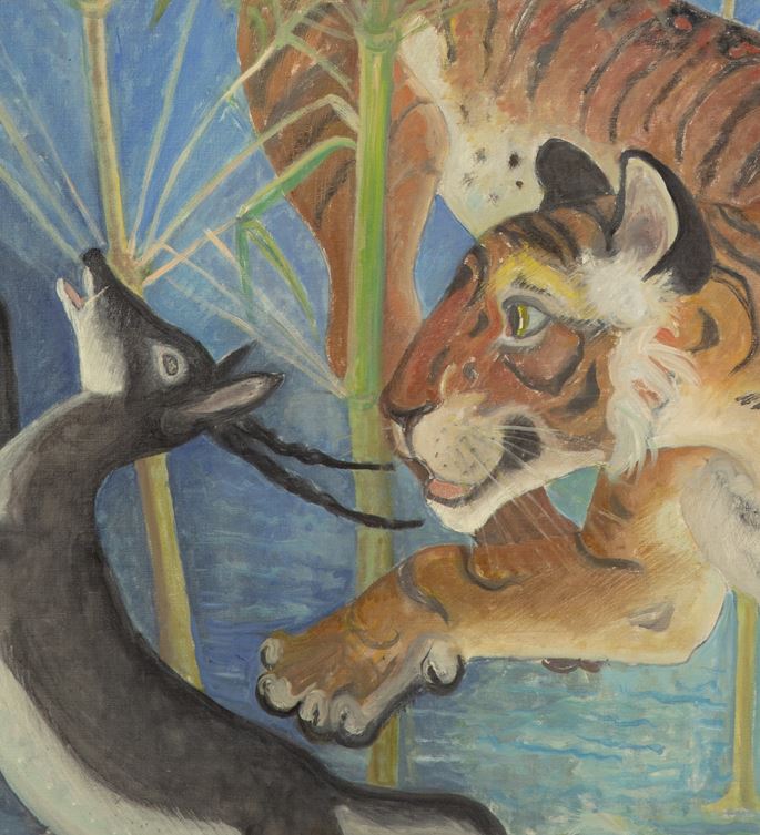 Orovida Camille Pissarro - Tiger Surprises Black Buck | MasterArt