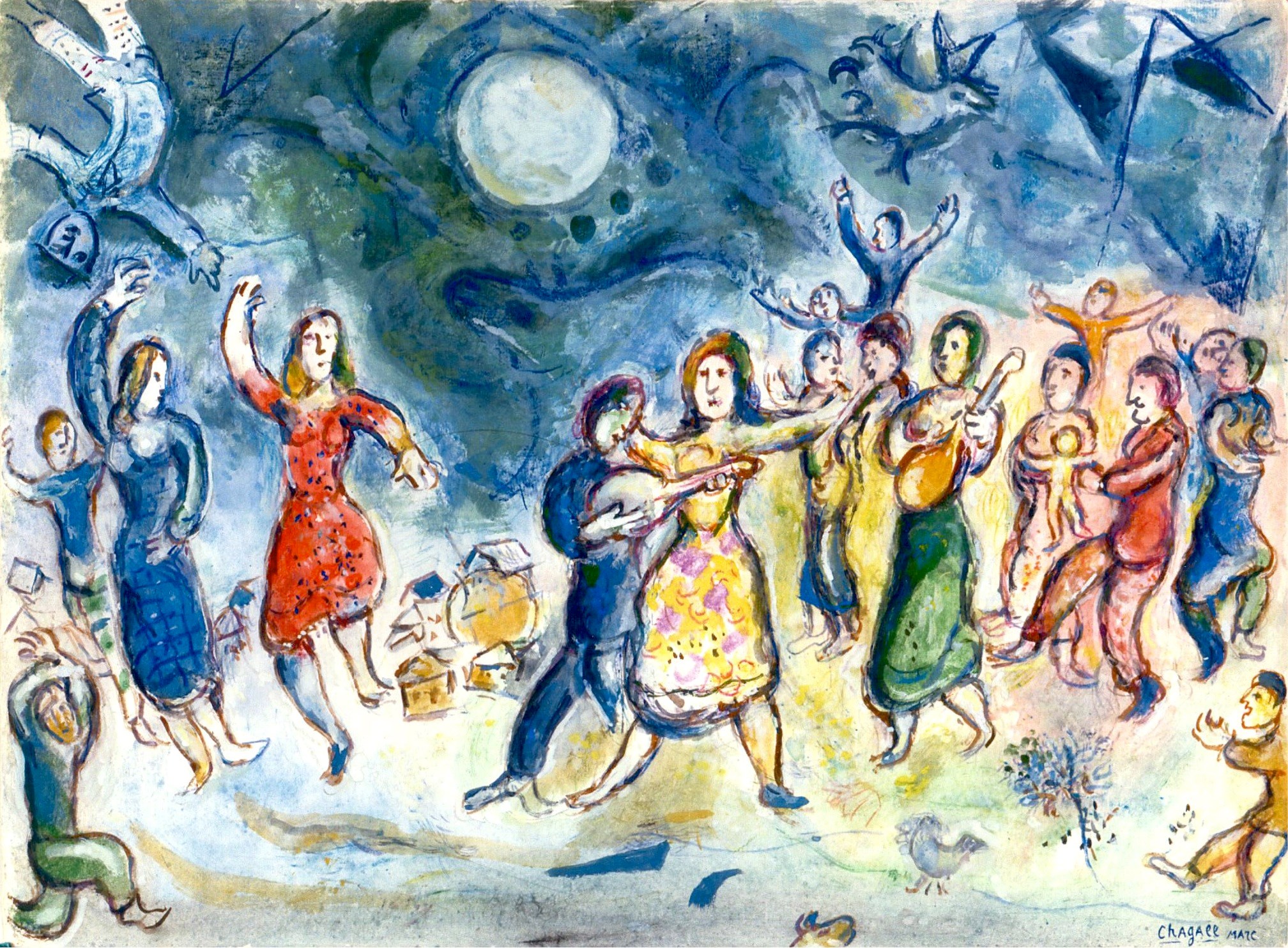 販売価格Marc Chagall、Fenetre au village、希少画集画、新品高級額、額装付、状態良好、油彩 風景、送料込み、fan 自然、風景画