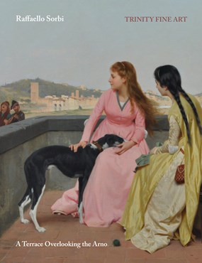 Raffaello Sorbi - A Terrace Overlooking the Arno