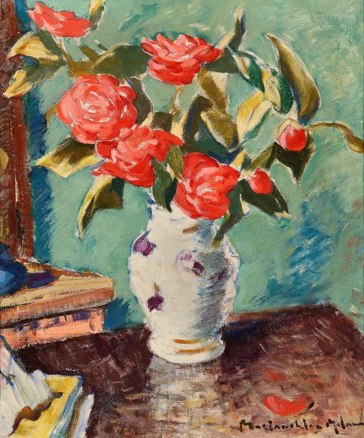Red Roses in a Vase