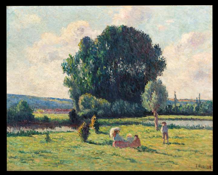 Une Famille Se Reposant Au Soleil