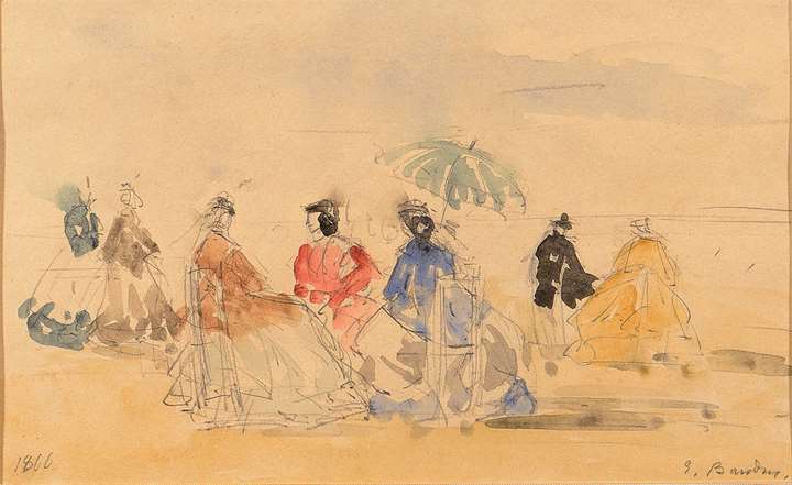 Elegantes sur la plage- Trouville