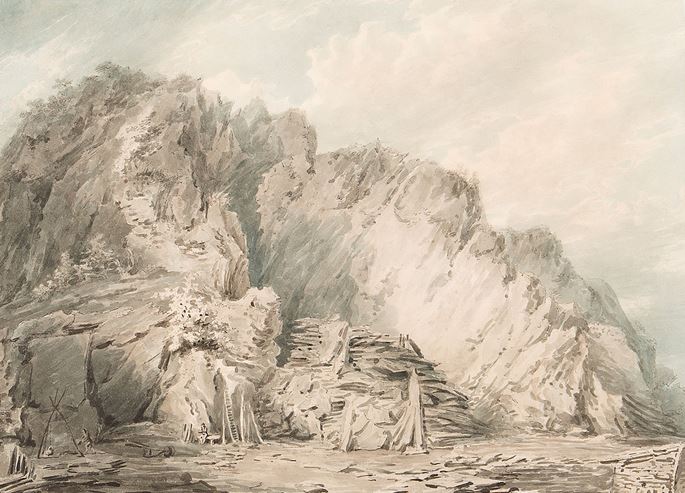 Joseph Mallord William Turner - A Slate Quarry in Wales | MasterArt