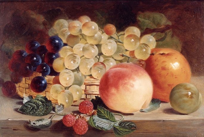 George Lance - Still Life with Fruit on a Table (PAIR) | MasterArt